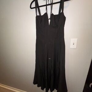 Elegant Black Midi Dress